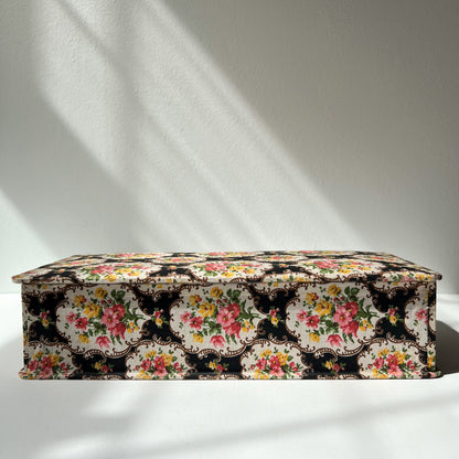 【Vintage】France - 1960s Flower Cartonnage Box