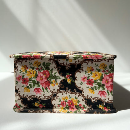 【Vintage】France - 1960s Flower Cartonnage Box