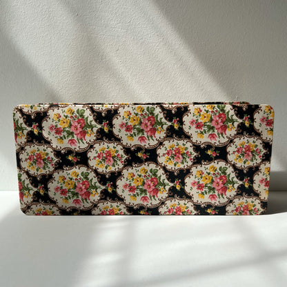 【Vintage】France - 1960s Flower Cartonnage Box