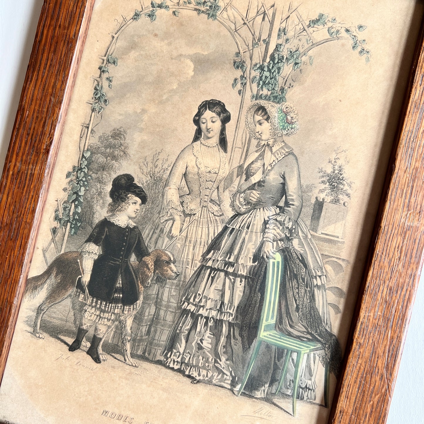 【Antique】France ‐ 1851s Fashion Print