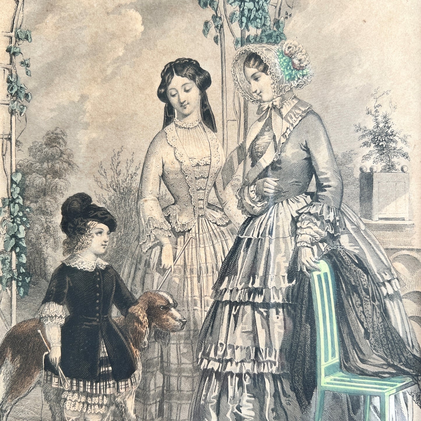 【Antique】France ‐ 1851s Fashion Print