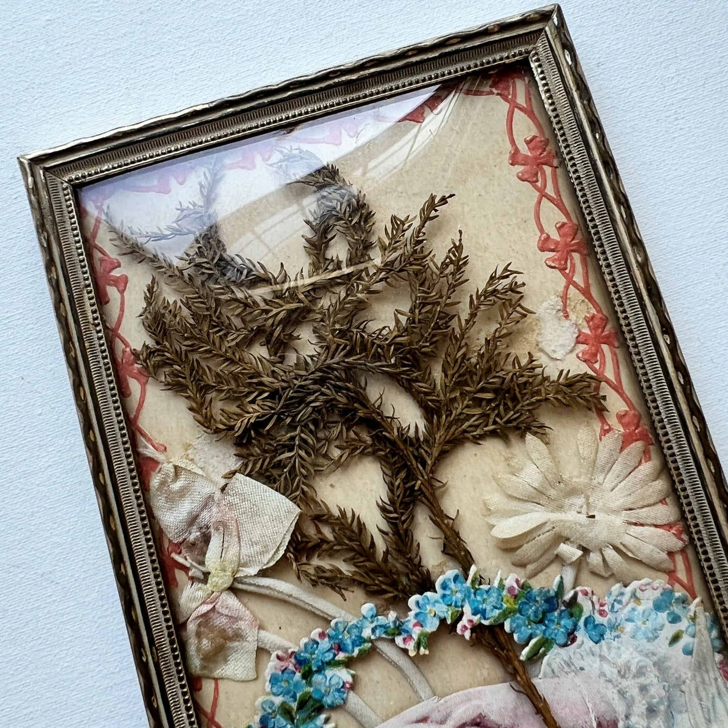 【Antique】France - Hand Motif Convex Glass Frame