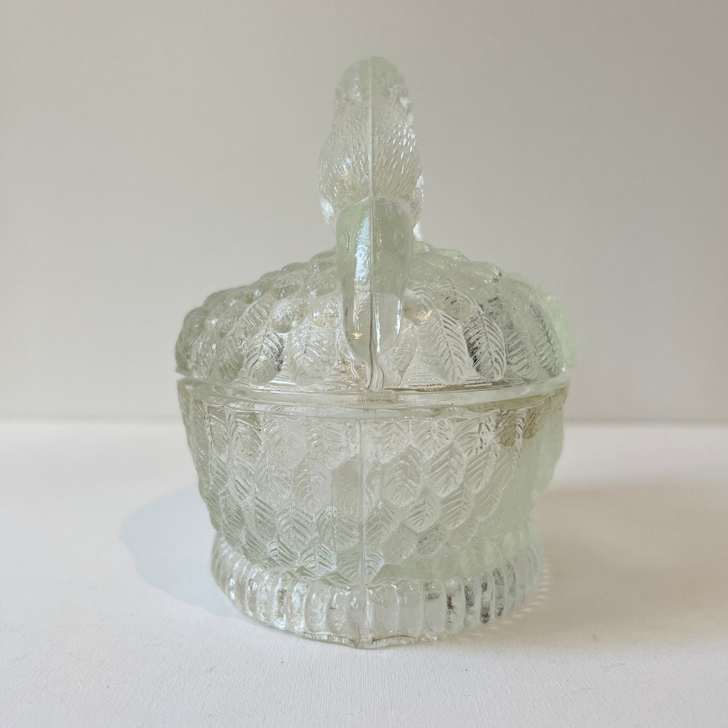 【Vintage】US - 1930s Crystal Glass Swan Pot《再入荷》