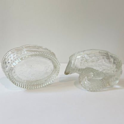 【Vintage】US - 1930s Crystal Glass Swan Pot《再入荷》