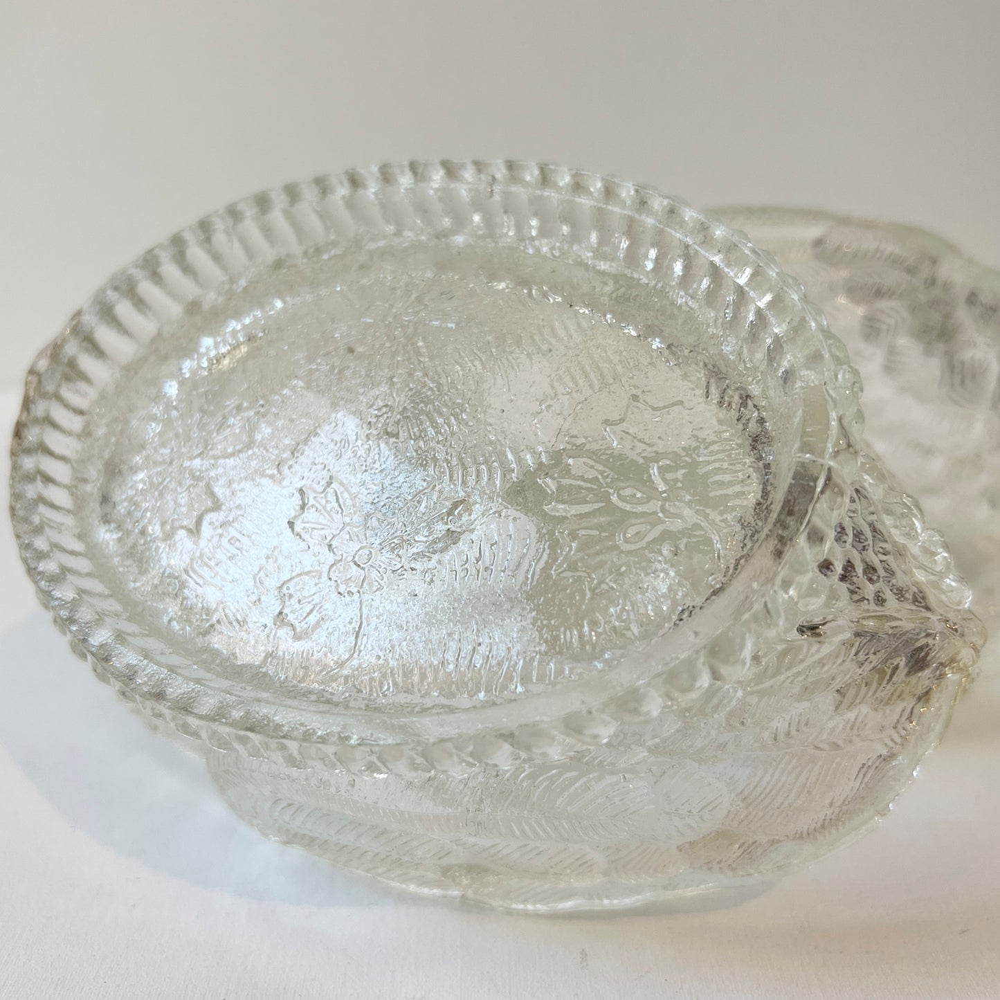 【Vintage】US - 1930s Crystal Glass Swan Pot《再入荷》