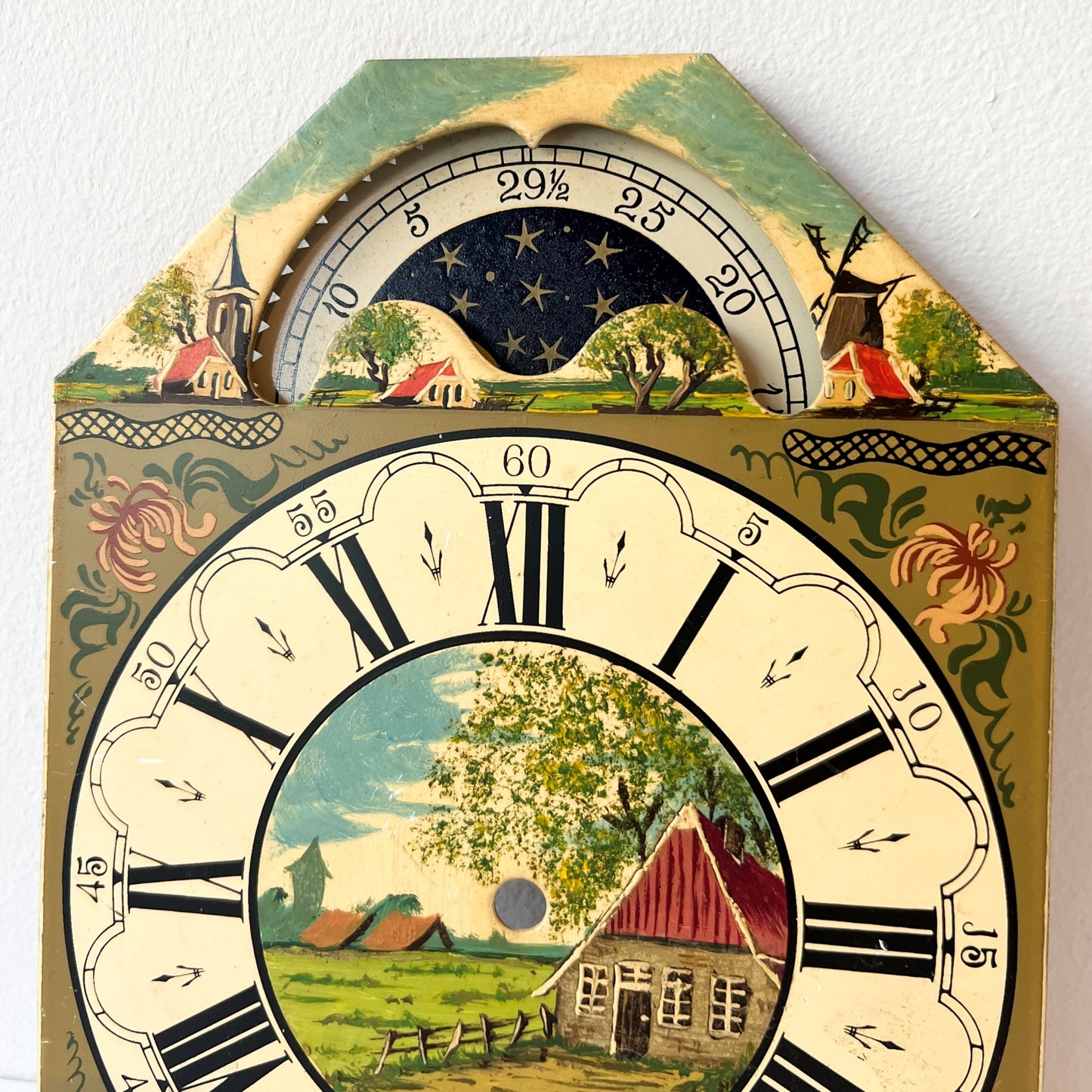 【Vintage】Netherlands - 1950s Moon Phase Clock Parts