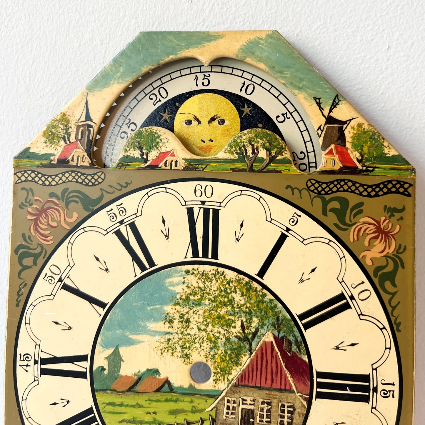 【Vintage】Netherlands - 1950s Moon Phase Clock Parts