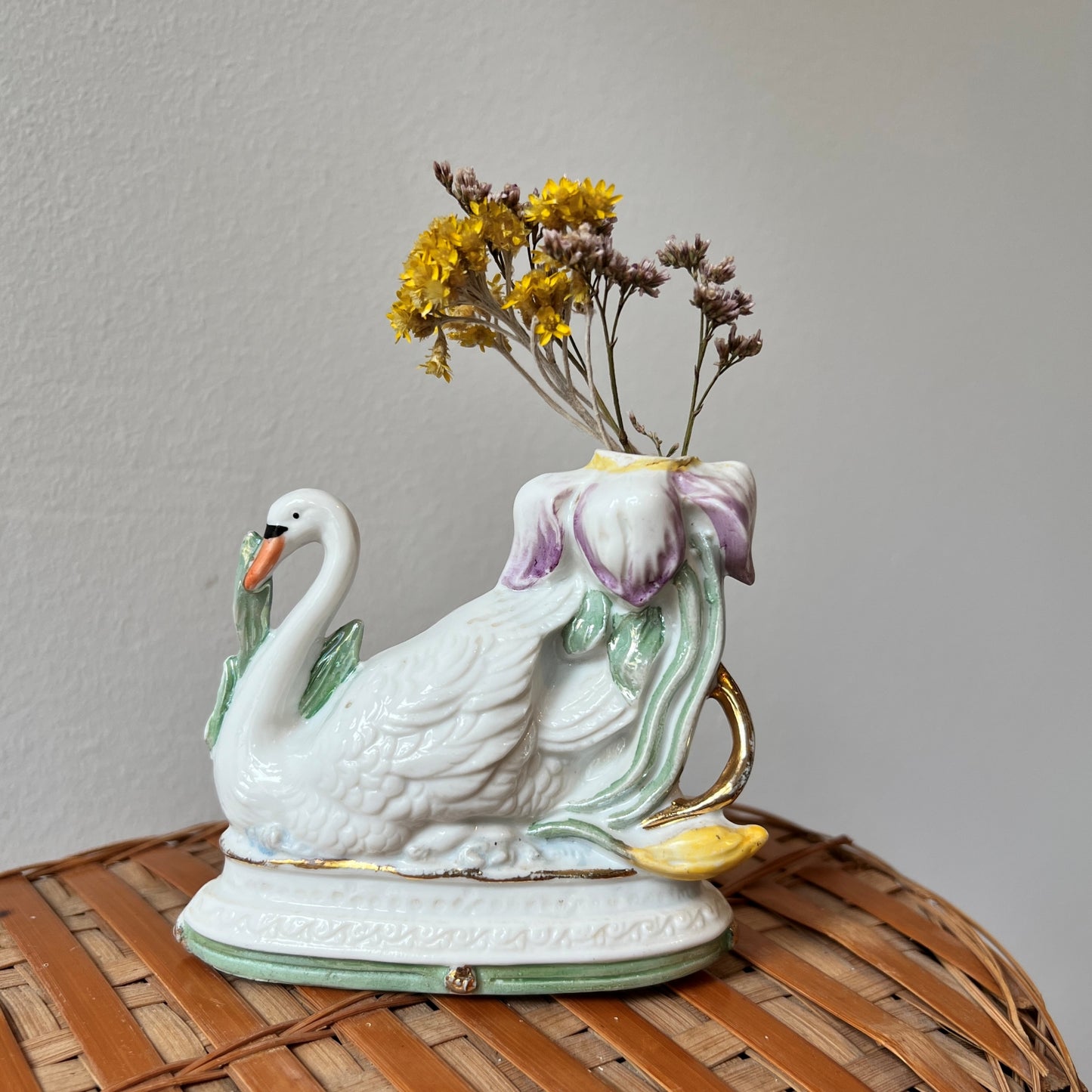 【Antique】Germany ‐ 1900-20s Swan Mini Vase