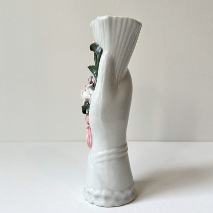 【Vintage】France - 1970s Flower Relief Hand Vase（B）