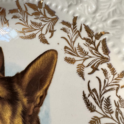 【Vintage】England ‐ Lord Nelson Pottery 1950s～ Shepherd Dog Motif Dish