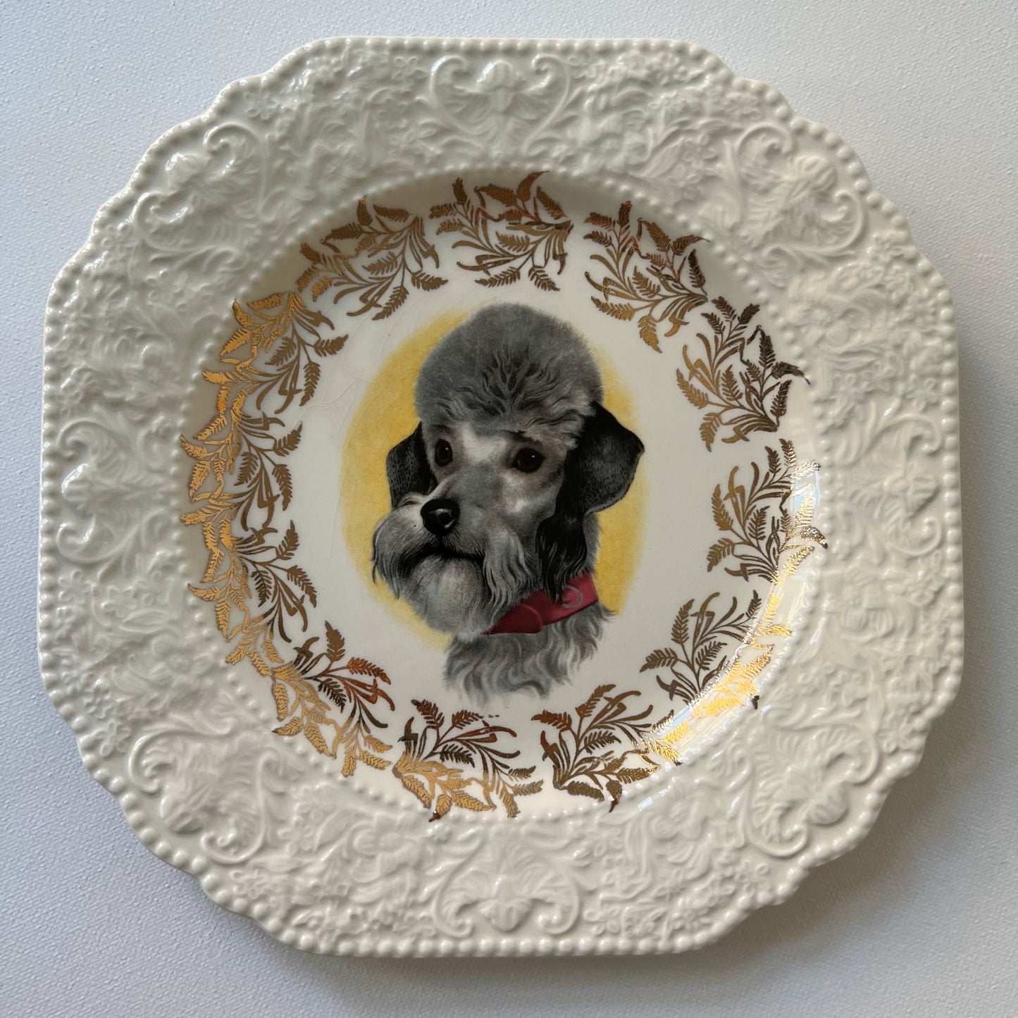 【Vintage】England ‐ Lord Nelson Pottery 1950s～ Poodle Dog Motif Dish