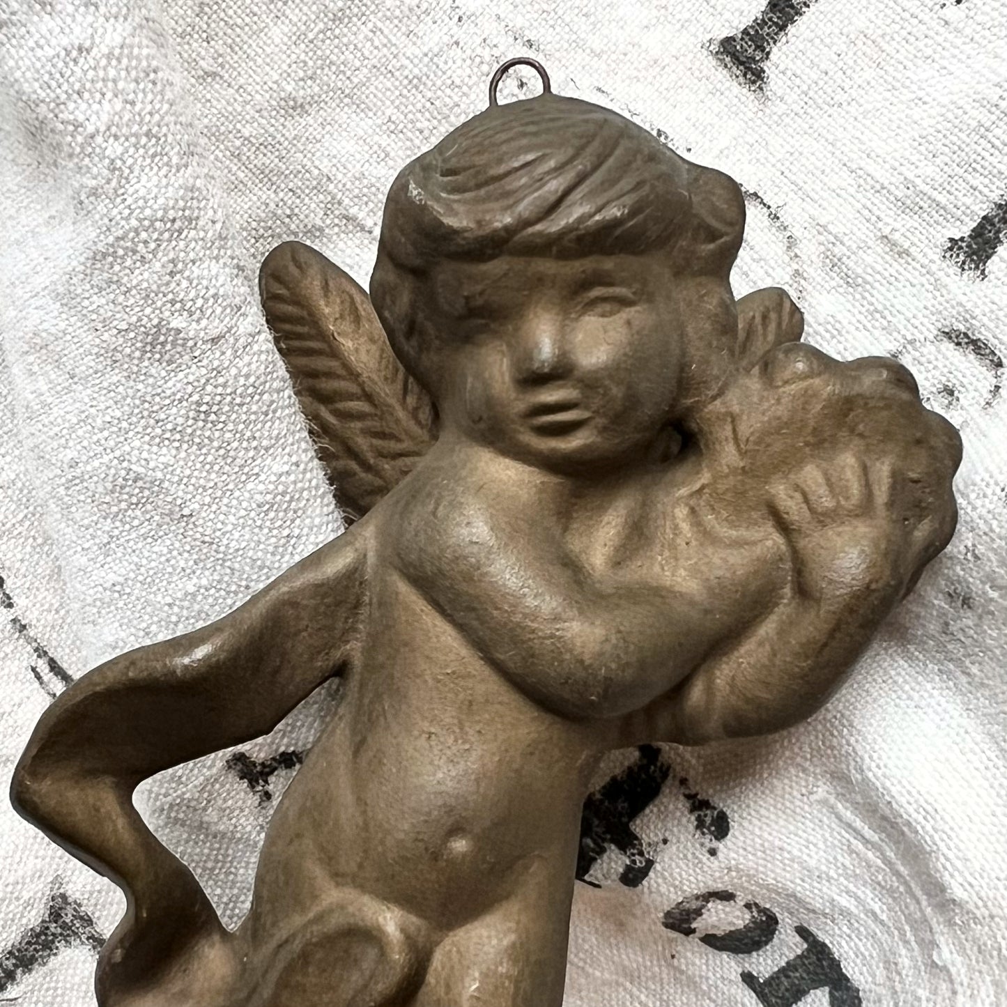 【Vintage】France - 1930s Christmas Pottery Ornament Angel
