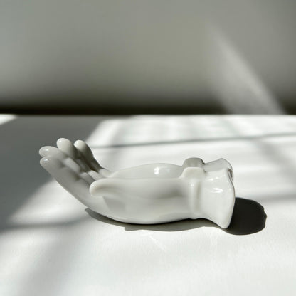 【Vintage】US ‐ 1960-70s Pottery Hand Mini Tray