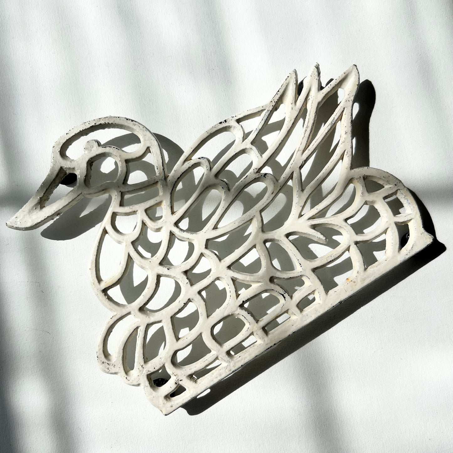 【Vintage】Netherlands - 1970s Iron Swan Trivet