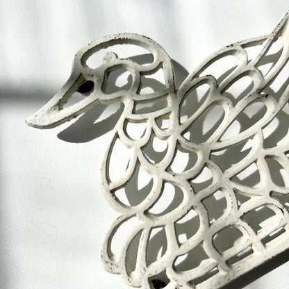 【Vintage】Netherlands - 1970s Iron Swan Trivet