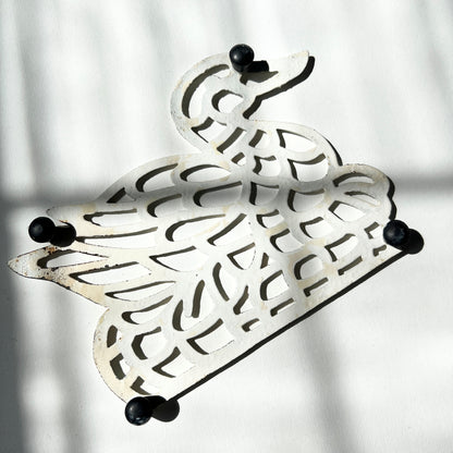 【Vintage】Netherlands - 1970s Iron Swan Trivet