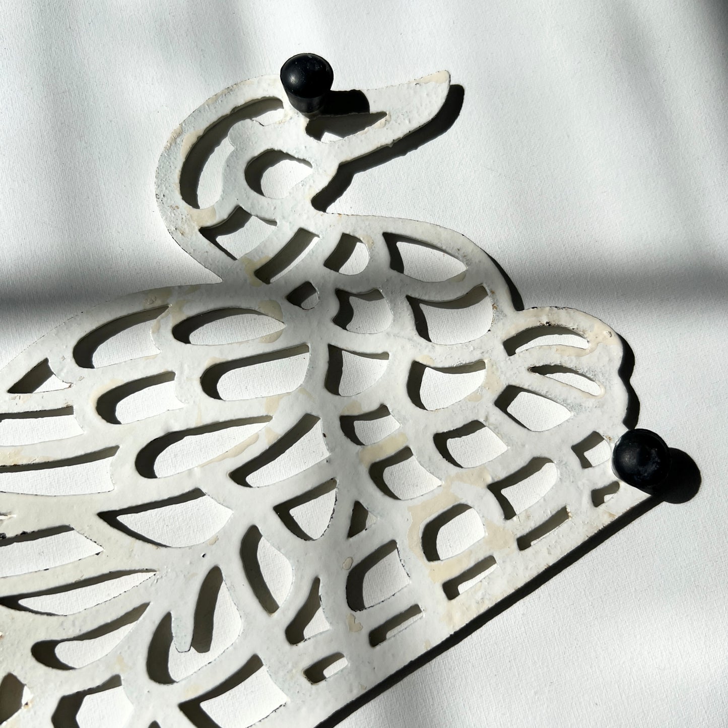 【Vintage】Netherlands - 1970s Iron Swan Trivet