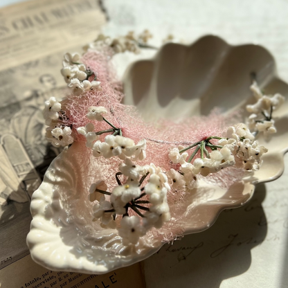 【Vintage】France - 1950s Velvet Flower Tiara