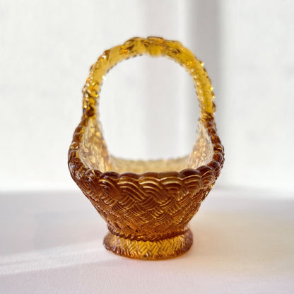 【Vintage】France ‐1930s Glass Basket