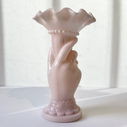 【Vintage】France ‐1950s Pink Milk Glass Hand