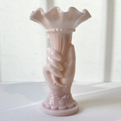 【Vintage】France ‐1950s Pink Milk Glass Hand