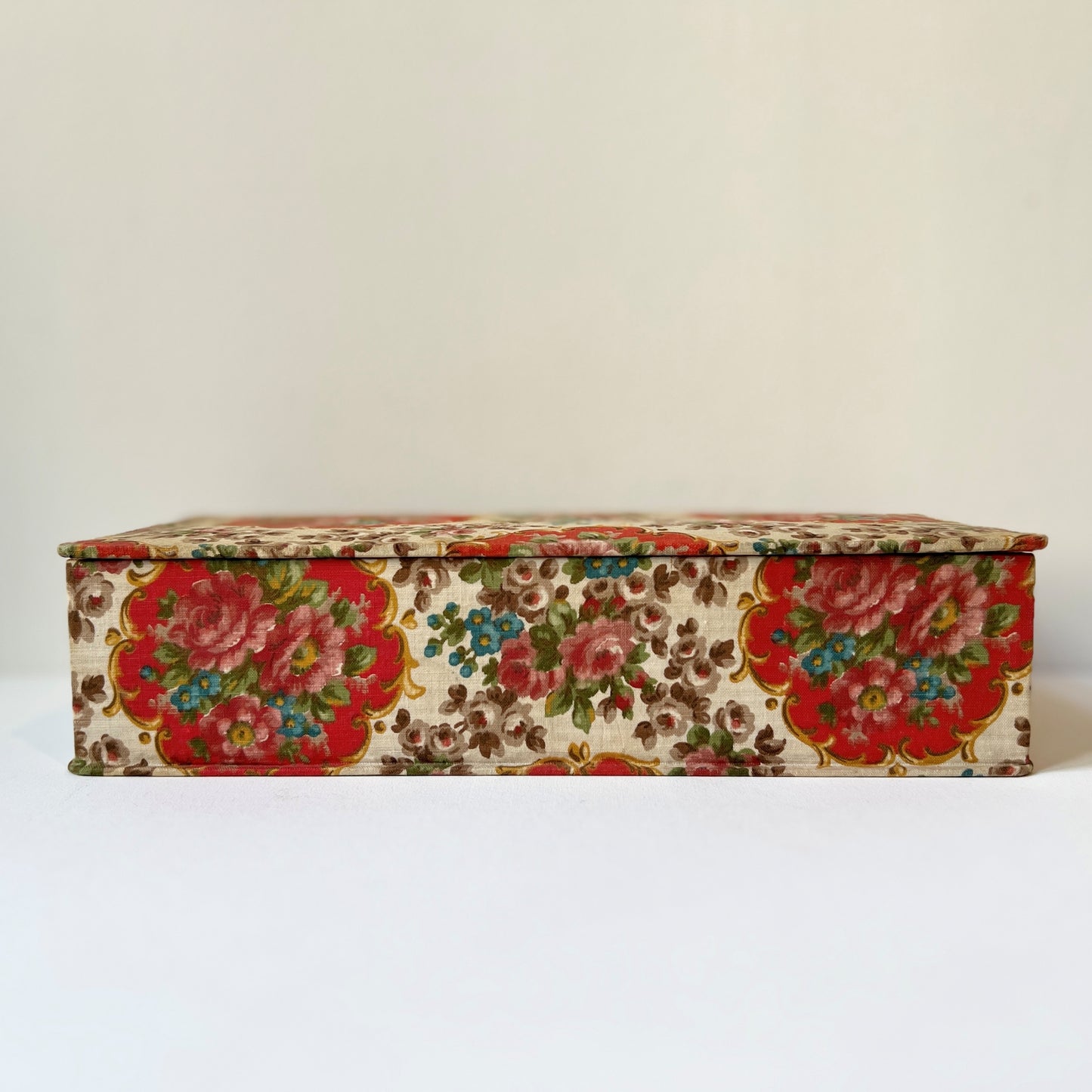 【Vintage】France ‐ 1950s Flower Cartonnage Box