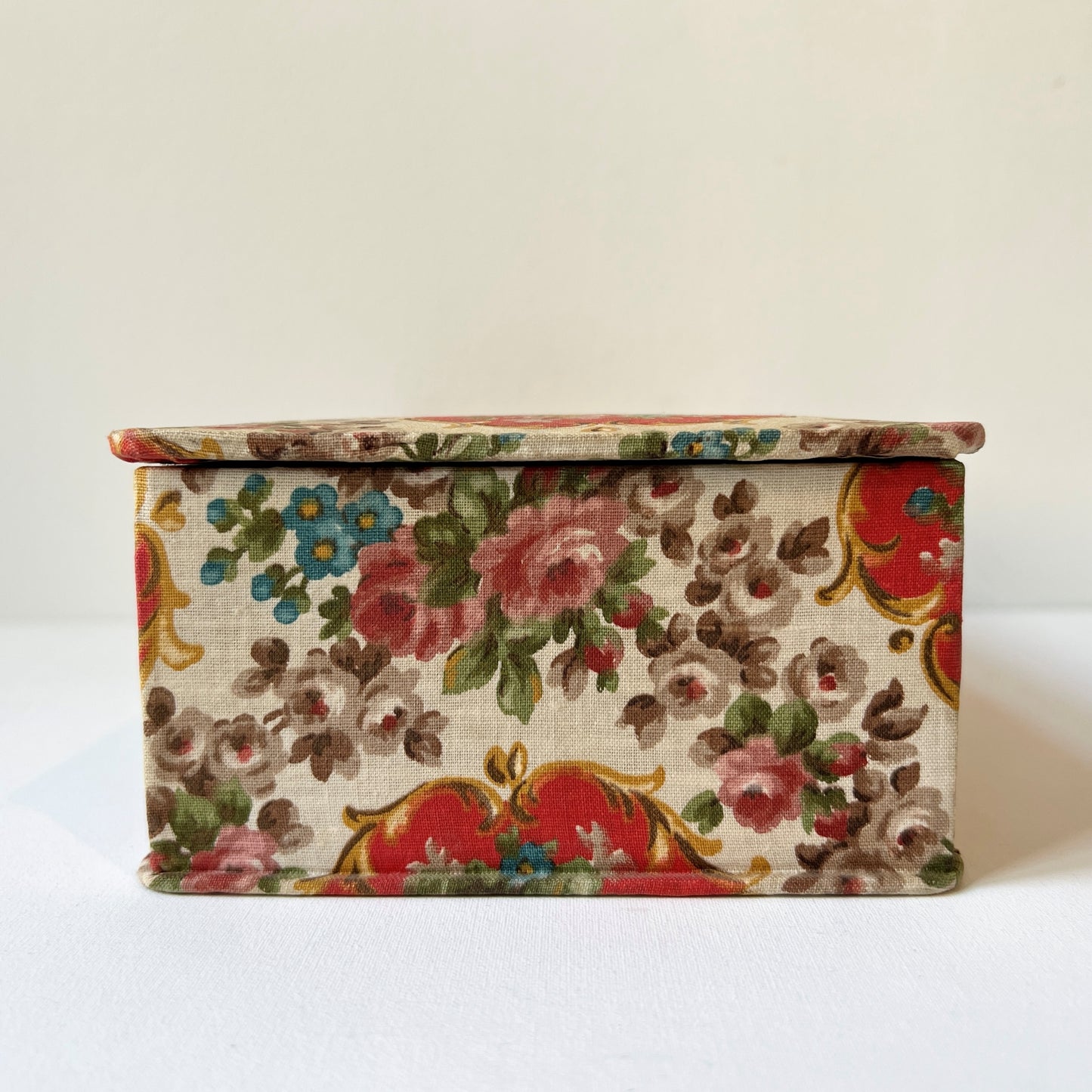 【Vintage】France ‐ 1950s Flower Cartonnage Box