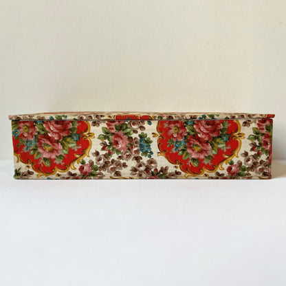 【Vintage】France ‐ 1950s Flower Cartonnage Box