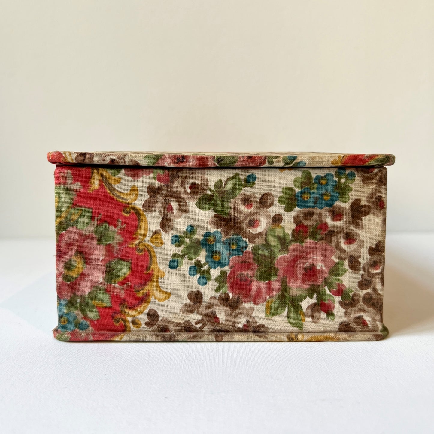 【Vintage】France ‐ 1950s Flower Cartonnage Box