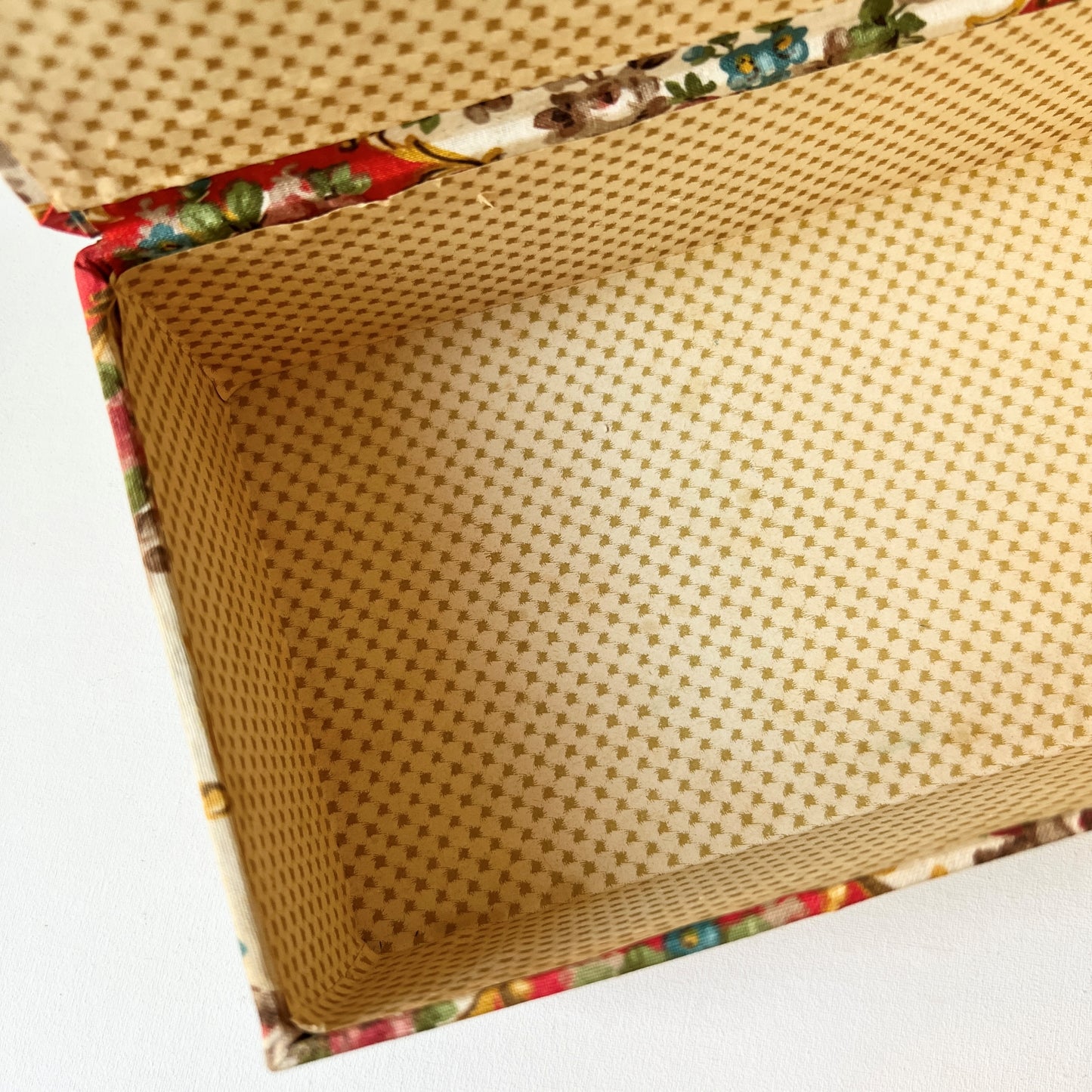 【Vintage】France ‐ 1950s Flower Cartonnage Box