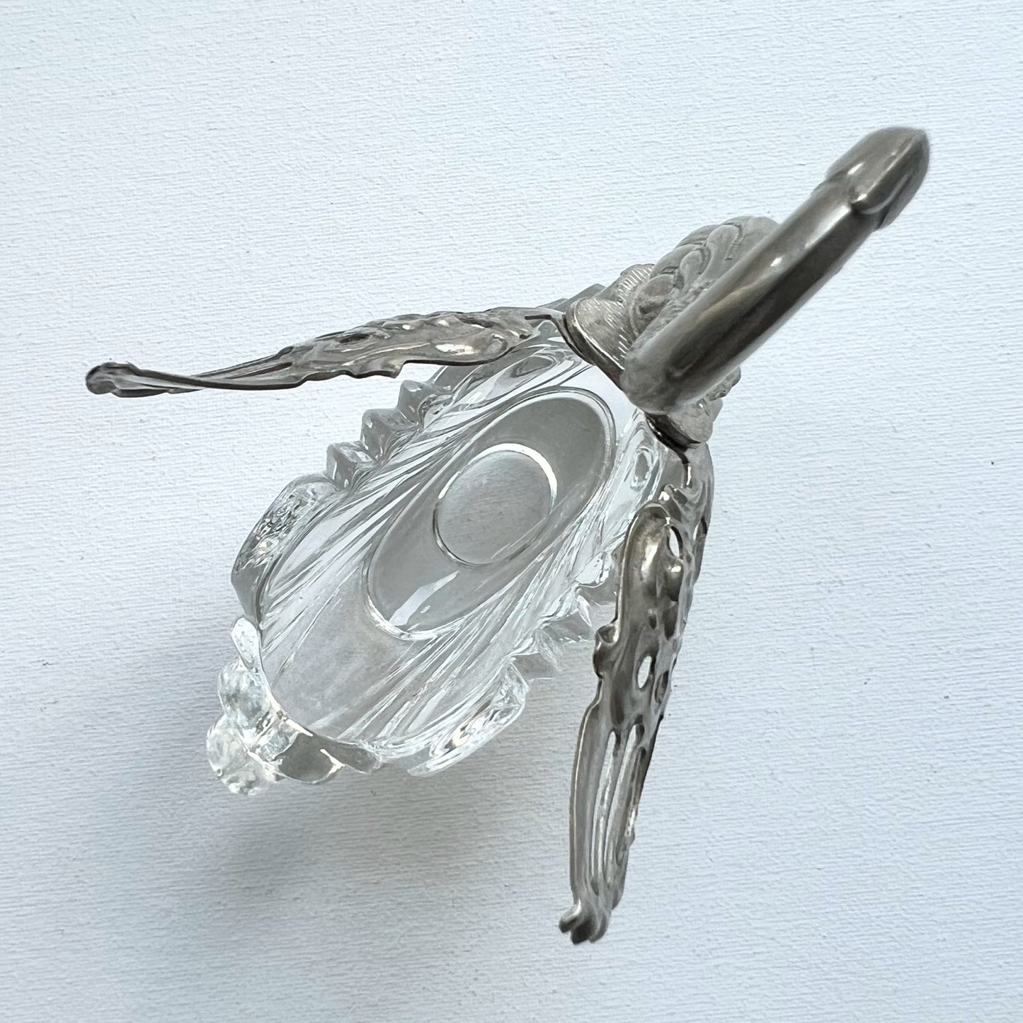 【Vintage】France - 1930s Crystal Swan Bowl