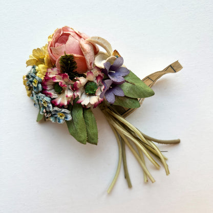 【Vintage】France ‐ 1950‐60s Fabric Flower Bouquet