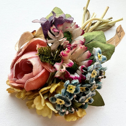 【Vintage】France ‐ 1950‐60s Fabric Flower Bouquet