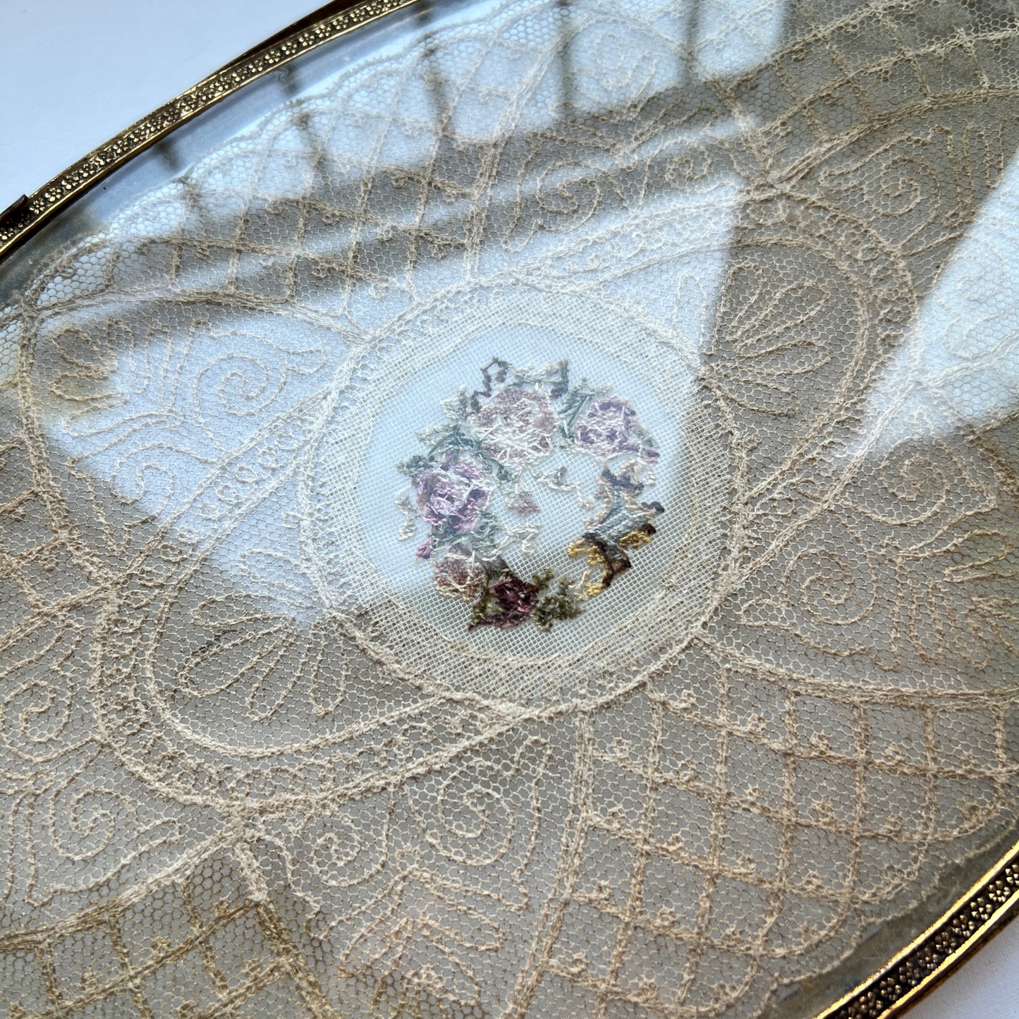 【Vintage】UK ‐ 1940s Petit Point Dressing Tray