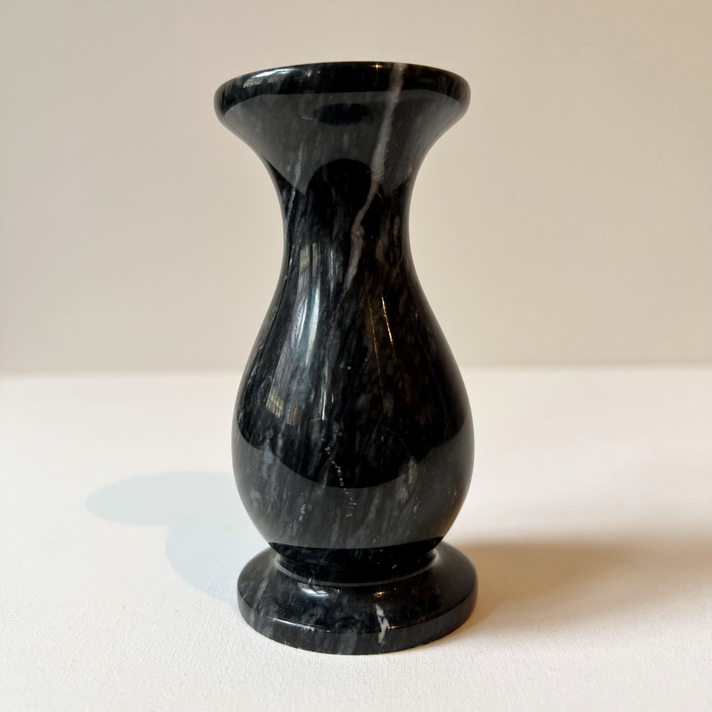 【Vintage】Italy - 1960s Black Marble Mini Vase