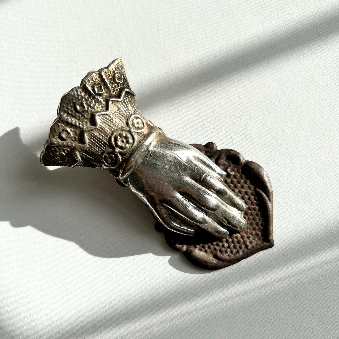 【Antique】UK - 1900s Victorian Style Hand Clip(Silver Tone)