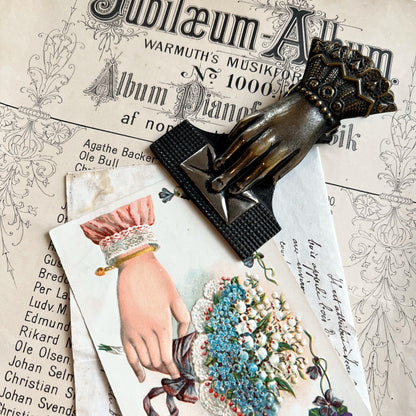 【Antique】UK - J.W. & Co. Ltd. London 1880s The City Clip（Hand Motif）