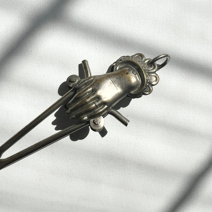 【Antique】UK ‐ 1880s Victorian Hand Motif Skirt Lifter《Rare》