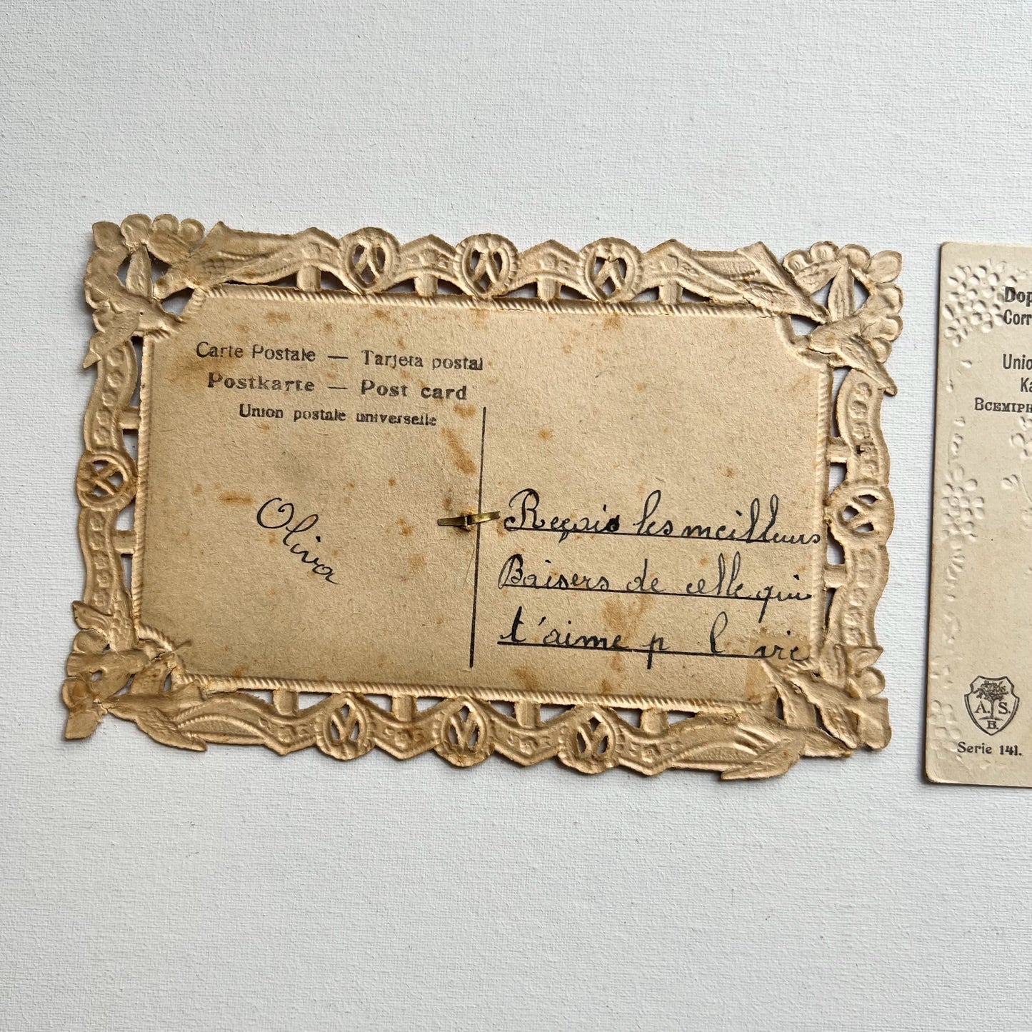 【Antique】France & Belgium - 1900s Antique Cards（2 pieces set）B