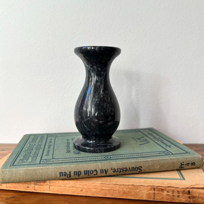 【Vintage】Italy - 1960s Black Marble Mini Vase