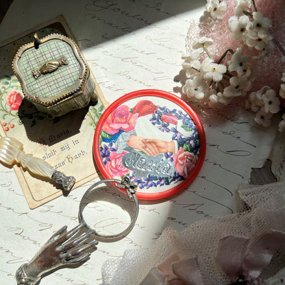 【Vintage】1980s～ Hand Motif Mini Mirror