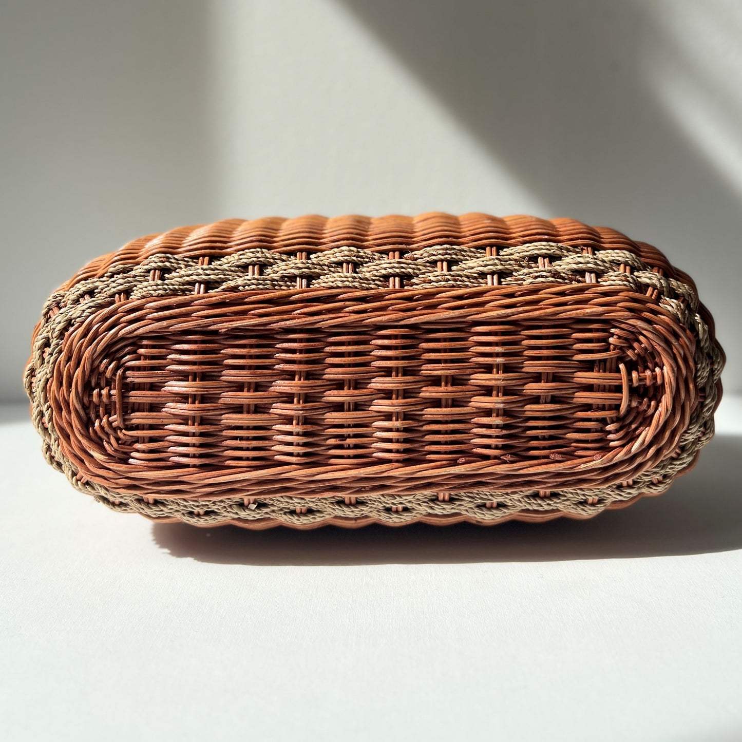 【Vintage】1970-80s Wood Handle Basket Bag