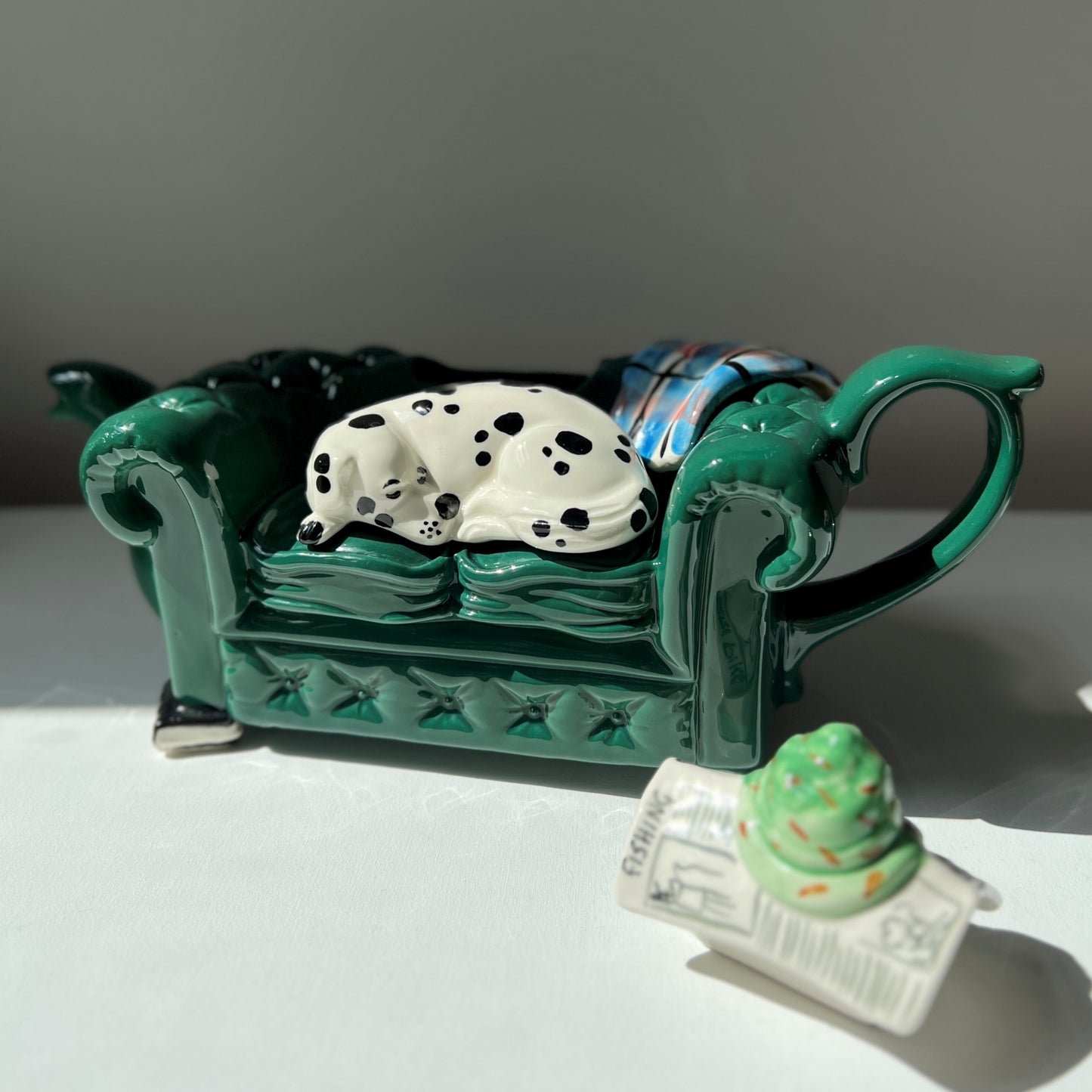 【Vintage】Sleeping Dalmatian Tea Pot