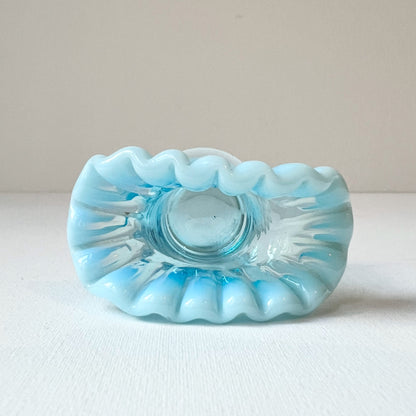 【Vintage】 US- 1940s Fenton Mini Blue Vase