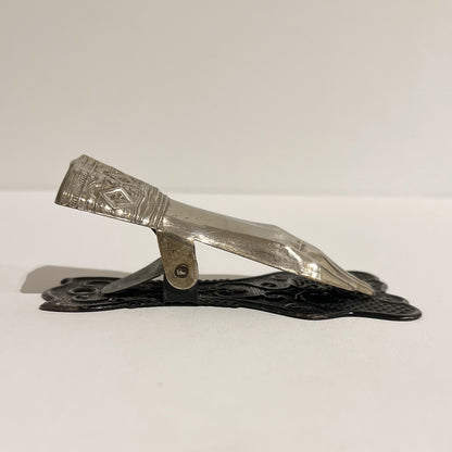 【Antique】UK - 1880s Elegant Hand Clip(Silver Tone)