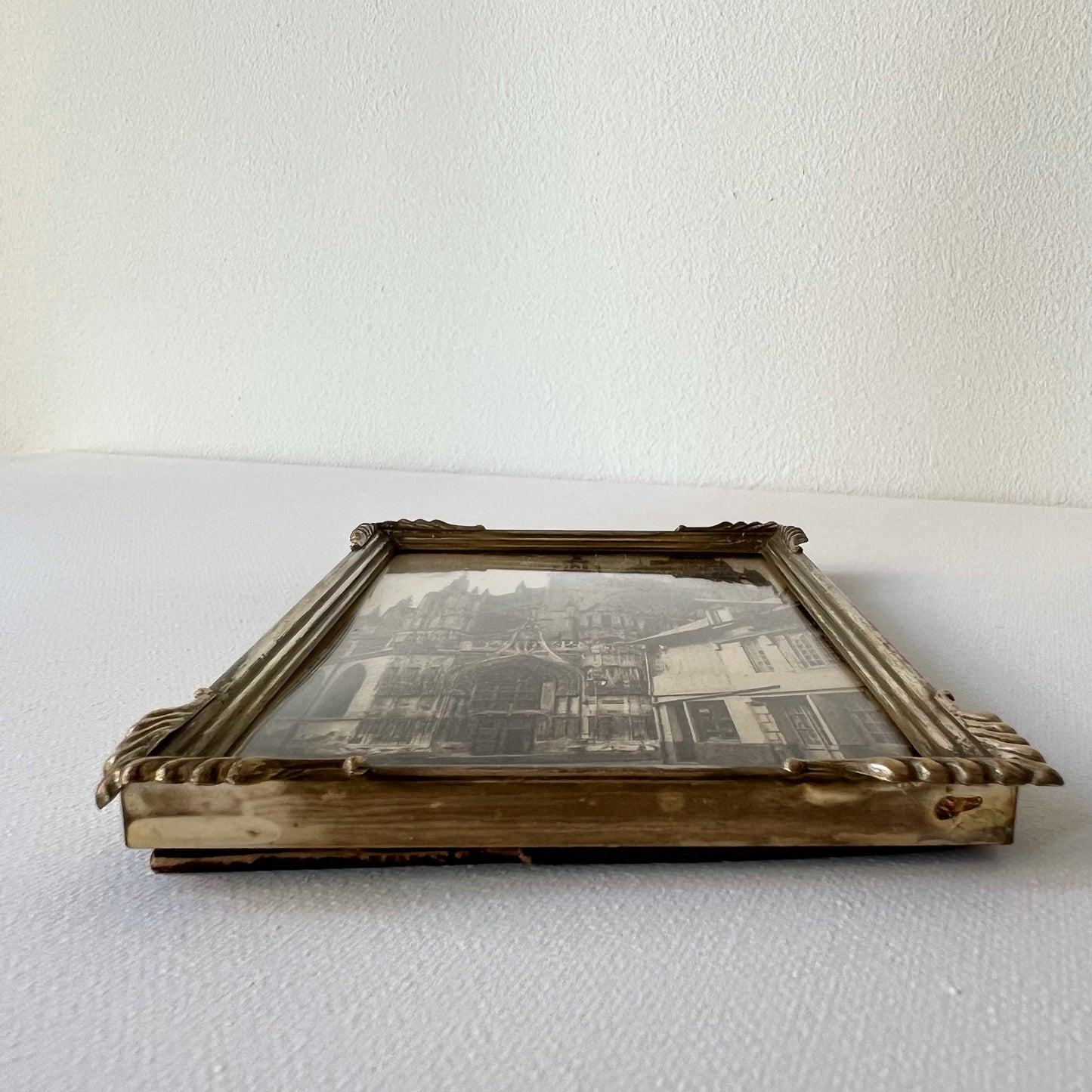 【Vintage】Denmark ‐ Jyden Rammefabriken 1950s  Convex Glass Photo Frame