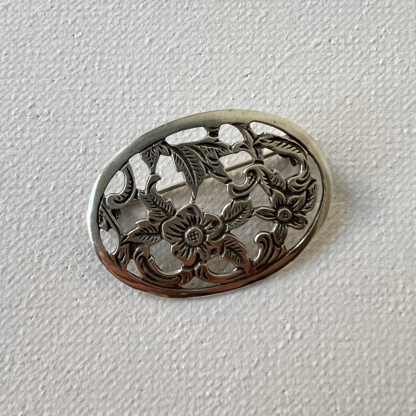 【Vintage】Silver925 Floral Brooch