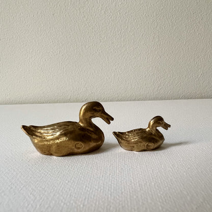 【Vintage】Germany 1950s Brass Decoys Mini Paperweight Set